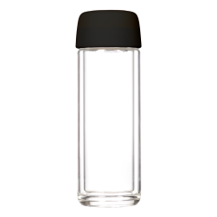 Бутылка стеклянная с двойными стенками Bianca, черная