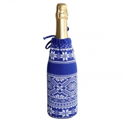 Чехол для шампанского «Скандик», синий (василек)