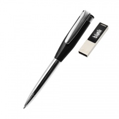 Ручка металлическая Memphys c флешкой 64Гб, черная