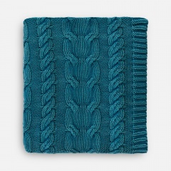 Плед Hygge, темно-зеленый