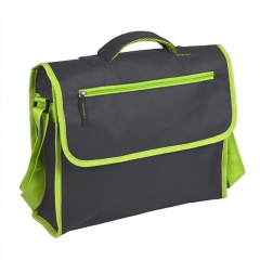 Конференц-сумка "ACTIVE" с карманом на молнии, зеленый, 37х28х10 см, полиестер,  шелкография