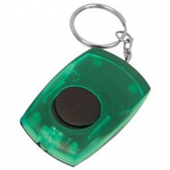 Брелок со светодиодом; зеленый; 5,5х3,5х1,4 см; пластик