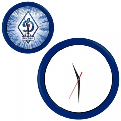 Часы настенные "ПРОМО" разборные ; яркий синий, D28,5 см; пластик/стекло 