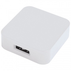 USB flash-карта "Akor" (8Гб),белая, 4х4х1,3см,пластик