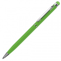 TOUCHWRITER, ручка шариковая со стилусом для сенсорных экранов, зеленое яблоко/хром, металл  