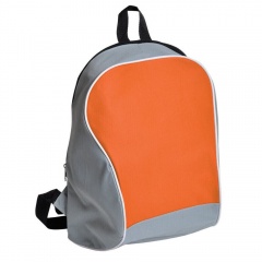 Промо-рюкзак "Fun"; серый с оранжевым; 30х38х14 см; полиэстер