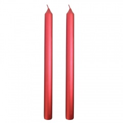 Свечи подарочные, 2 шт,  красный,  воск, 30 см