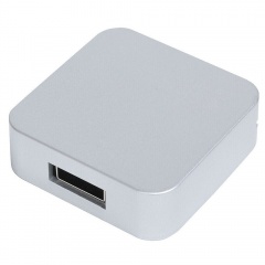 USB flash-карта "Akor" (8Гб),серебристая, 4х4х1,3см,пластик