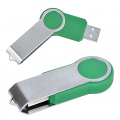 USB flash-карта "Swing" (8Гб),зеленая,6х2,3х1см,металл,пластик