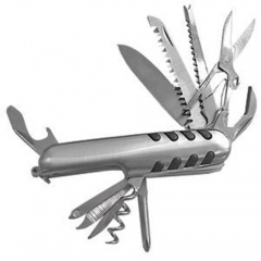 Нож многофункциональный (11 функций); 8,8х2,5х1,9 см; металл