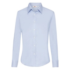  "Lady-Fit Long Sleeve Oxford Shirt", -_S, 70% /, 30% /, 135 /2