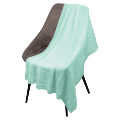 Плед Fado вязаный, аква (без подарочной коробки)