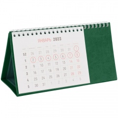 Календарь настольный, зеленый