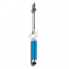 Брелок для ключей с ручкой-стилусом, синий