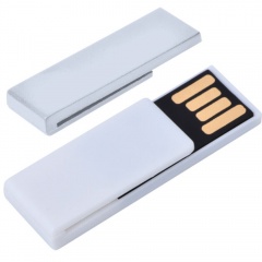 USB flash-карта "Clip" (8Гб),белая,3,8х1,2х0,5см,пластик