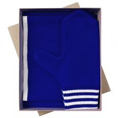 Набор Best: шапка, шарф и варежки, ярко-синий