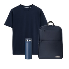 Набор с одеждой Крис (KRIS) (футболка, рюкзак, бутылка),синий, XS
