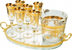 Набор для шампанского CreArt с золотым декором