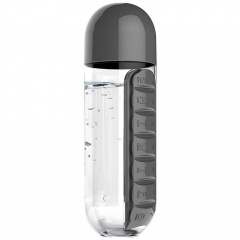 Бутылка с таблетницей In Style, черная