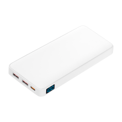 Внешний аккумулятор с подсветкой Ancor PD Plus 10000 mAh, белый