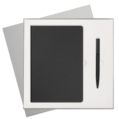 Подарочный набор Star, черный (ежедневник, ручка)