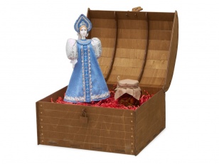 Подарочный набор: кукла фарфоровая, мёд с миксом из орехов