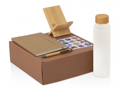 Набор Wooden с бутылкой, блокнотом, ручкой и подставкой для телефона