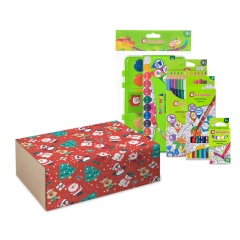 ƒетский набор дл¤ творчества Sparkle, 6 предметов, в подарочной коробке с новогодним шубером