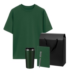 Набор с одеждой RUST (футболка, термокружка, блокнот, ручка), зеленый 1, M/L