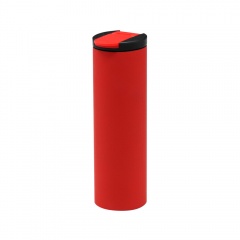 Термокружка с двойной металлической стенкой Rolly, софт-тач, красный
