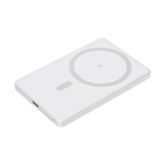 Внешний аккумулятор Atlantis PD 5000mAh с функцией беспроводной зарядки 15W, серебряный