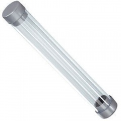 ‘утл¤р-тубус дл¤ одной ручки, прозрачный/серый, пластик, 15х2 см