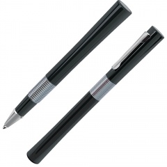 ELEGANT, ручка-роллер, черный/хром, металл