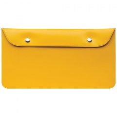 Бумажник дорожный "HAPPY TRAVEL", желтый, 23.5*12.5 см, ПВХ, шелкография
