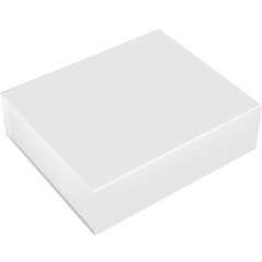  оробка подарочна¤ складна¤,  белый, 37х30х11 см,  кашированный картон, тиснение