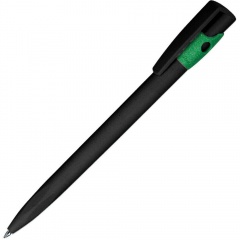 Ручка шариковая KIKI ECOLINE, черный/зеленый, экопластик