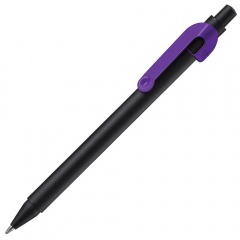 SNAKE, ручка шариковая, фиолетовый, черный корпус, металл