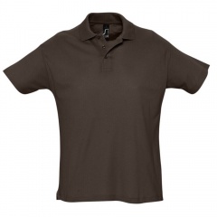 Рубашка поло мужская SUMMER II, шоколадный, S, 100% хлопок, 170 г/м2