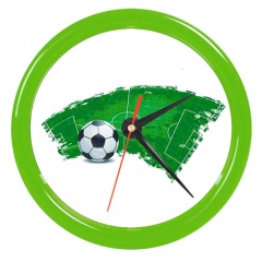 Часы настенные "PRINT" разборные ;  зеленый, D24,5 см; пластик