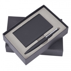 Набор "Mirror": Универсальный аккумулятор (6000мАh) и ручка, черный, 17,5х11х4см, металл, шт