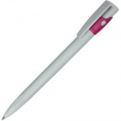 KIKI ECOLINE, ручка шариковая, серый/розовый, экопластик