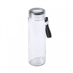 Ѕутылка дл¤ воды HELUX, 420 мл, стекло, прозрачный, черный