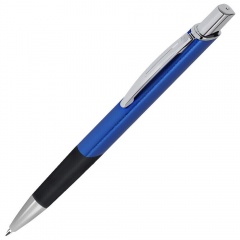 SQUARE, ручка шарикова¤ с грипом, синий/хром, металл
