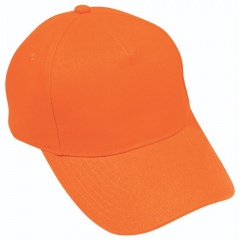 Бейсболка "Optima S", 5 клиньев, металлическая застежка; оранжевый; 100% хлопок; плотность 175 г/м2