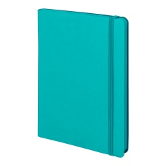 Бизнес-блокнот "RILY", формат А5, бирюзовый, блок в точку