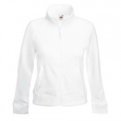 Толстовка "Lady-Fit Sweat Jacket", белый_L, 75% х/б, 25% п/э, 280 г/м2