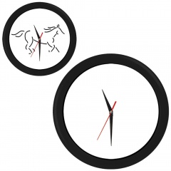 Часы настенные "ПРОМО" разборные ;  черный, D28,5 см; пластик/стекло 