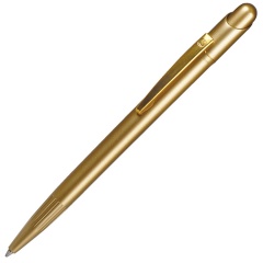 MIR, ручка шариковая с золотистым клипом, золотой, пластик/металл