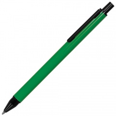 IMPRESS, ручка шариковая, зеленый/черный, металл  