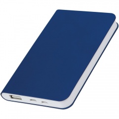 Универсальный аккумулятор "Softi" (5000mAh), темно-синий, 7,5х12,1х1,1см, искусственная кожа